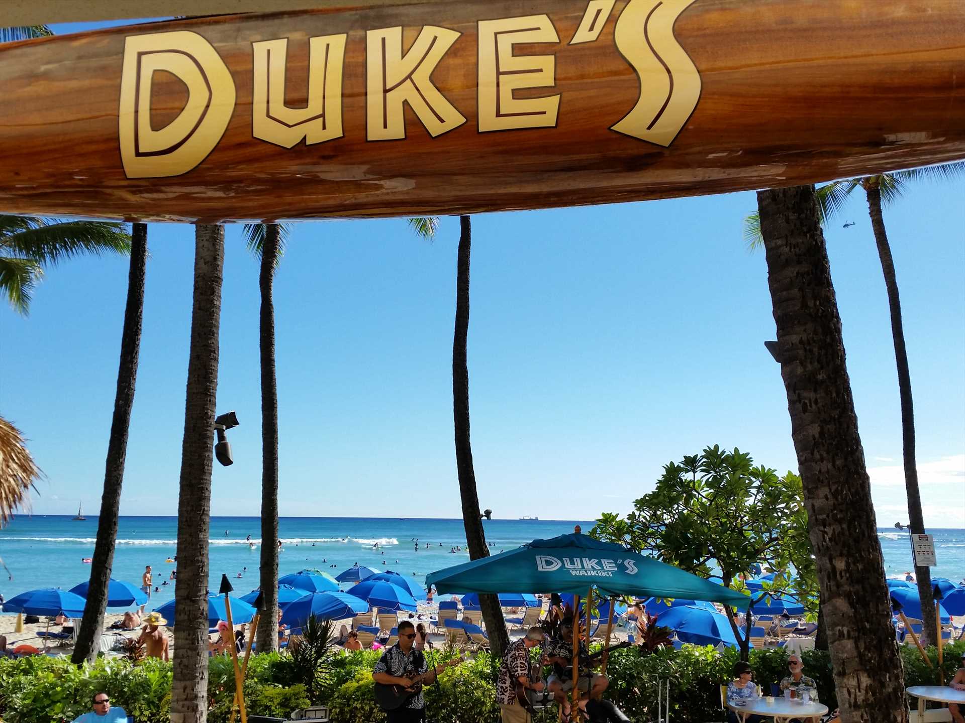 Dukes on the beach is a Blast for music and dancing!