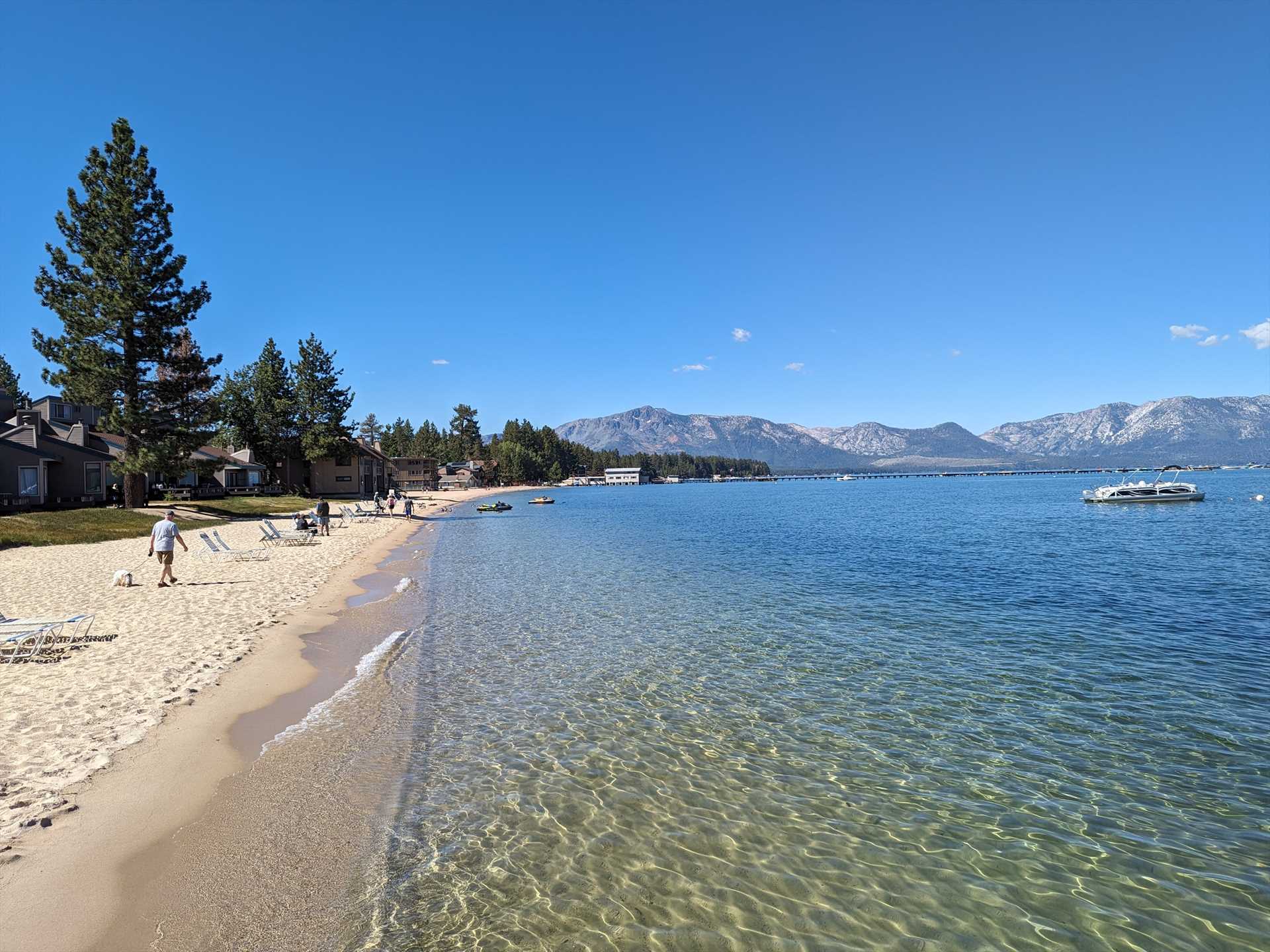 Lakeland Village beach from pier